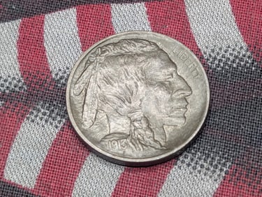 1913 US Buffalo Nickel Type 1 AU/BU Full Horn Split Tail