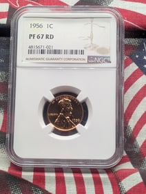 1956-P Lincoln Wheat Cent, NGC PF 67 RD