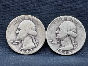 1943, 1944 Washington Silver Quarter