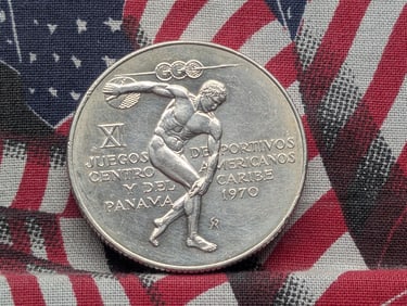 1970 Panama 5 Balboas, 35.7 Grams .925 Silver