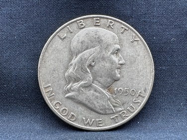 1950-D Franklin Silver Half Dollar