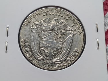 1967 Panama Half Balboa, 11.5 Grams .400 Silver