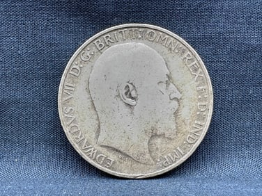 1902 Great Britain Florin - 92.5% Silver - Unsure of last digit in date