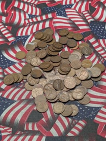 (100) 1940's, 1950's Lincoln Wheat Cents S Mint Mark Only