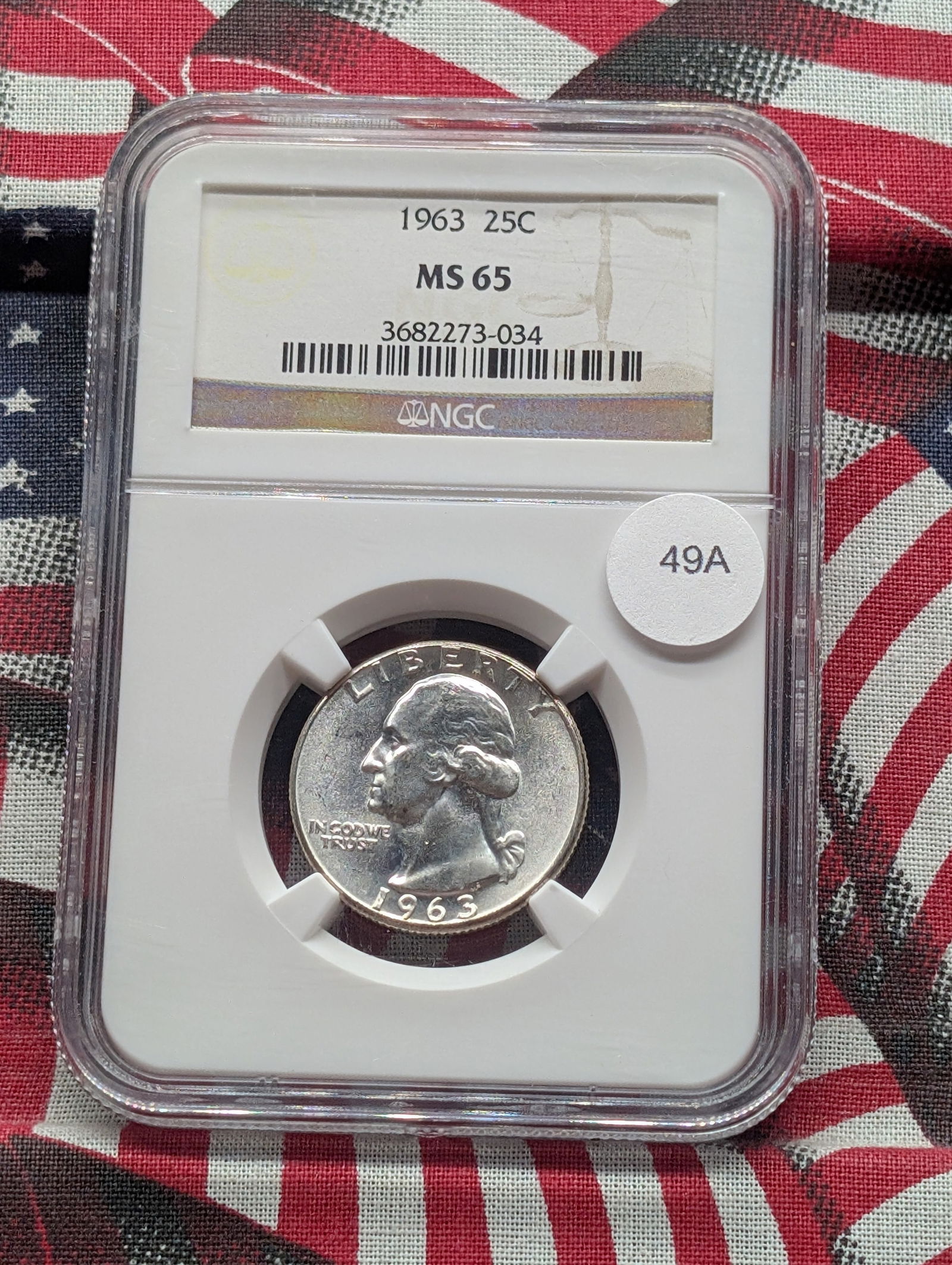 1963-P Washington Quarter NGC MS65 (1 of 4)