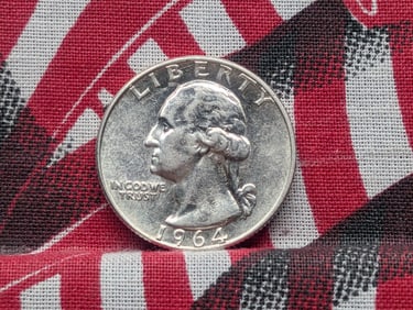 1964 D, BU-90% Silver, Washington Quarter, 61 Years Old!