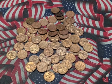 70+, 1/2 Pound, 1950's, Lincoln Wheat Cents