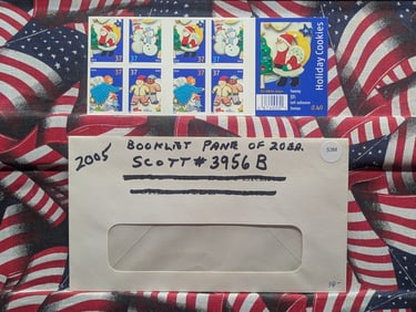Envelope With Booklet Pane Of 20 Each U.S. Stamps