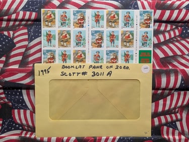 Envelope With Booklet Pane Of 20 Each U.S. Stamps