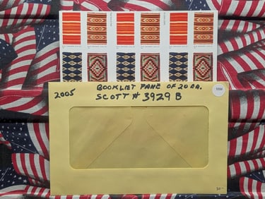 Envelope With Booklet Pane Of 20 Each U.S. Stamps