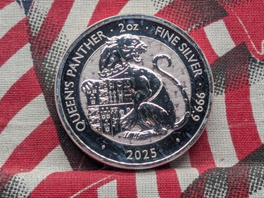 2025 Queens Panther 2oz .9999 Silver British Commemorative Proof