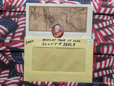 Envelope With Booklet Pane Of 10 Each U.S. Stamps