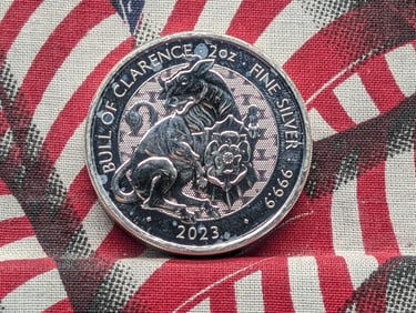 2023 Bull of Clarence 2oz Silver .9999 British Commemorative Proof