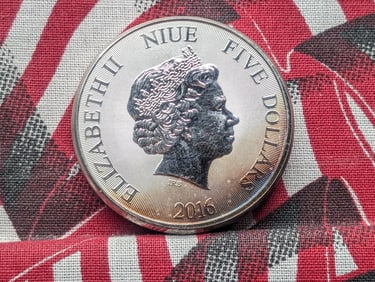 2016 NIUE British Commonwealth 5 Pound 2oz .9999 Silver Proof