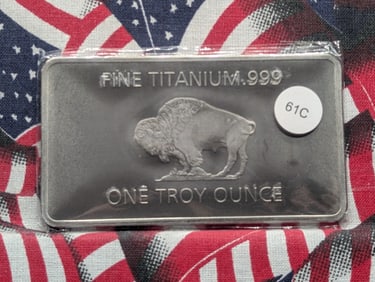 1 Ounce-.999 Pure Titanium-Buffalo Style, BU