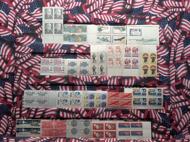 (20) Assorted U.S. Plate Blocks, All Mint, Original Gum, Never Hinged