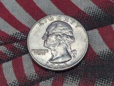 1963 D, BU-90% Silver, Washington Quarter, 62 Years Old!