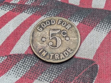 1930's/40's 5 Cent Staggs Smokery Token