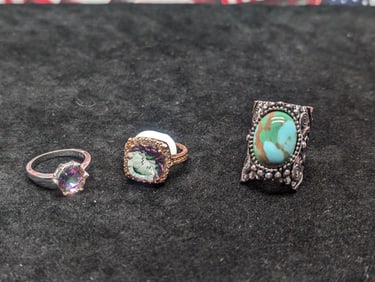 3 Beautiful Rings, Various Sizes, New Fashion Jewelry, Great Gifts