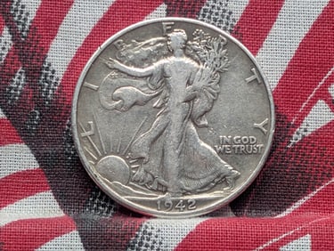 1942, WWII Era-90% Silver, Walking Liberty Half Dollar, 83 Years Old!