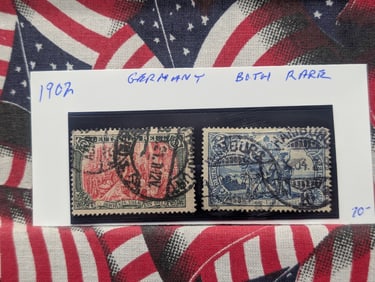 (2) 1902 Rare German Stamps