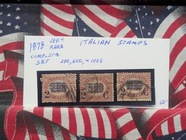 1891 Italian Stamp, Pre - Cancelled, Original Gum