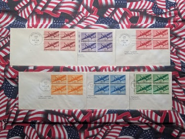 1941 Set Of U.S. Transport First Day Covers, Mint