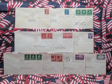 (10) 1940 Assorted First Day Covers, Mint