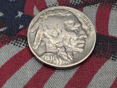 1931-S Indian Head Buffalo Nickel - VF+