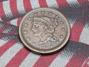 XF/AU - 1856 Braided Hair Large Cent