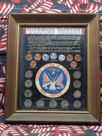 Wartime Coin Collection in Wooden Display Frame - Includes (11) 35% Silver Wartime Nickels