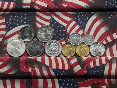 Grab Bag of Various Vintage Vatican Coins