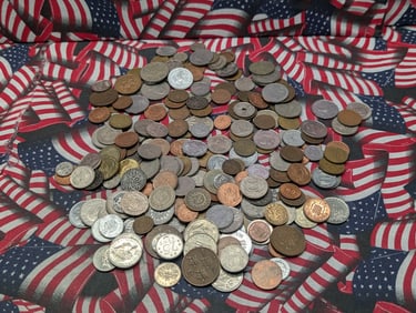 Bag of 2.0 Lbs. of Various Vintage & Modern World Coins