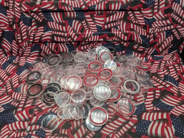 Bag of 100+ Various Sized Collector's Coin Capsules - EMPTY