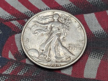 1934 Walking Liberty Silver Half Dollar - VF/XF