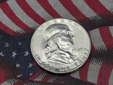 1949-S Franklin Silver Half Dollar - UNC
