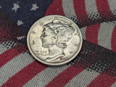 CHOICE AU - 1925-S Mercury Silver Dime