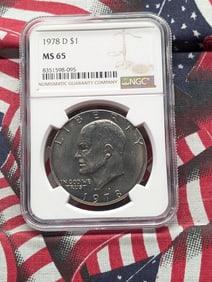 1978-D Eisenhower Dollar - NGC MS65