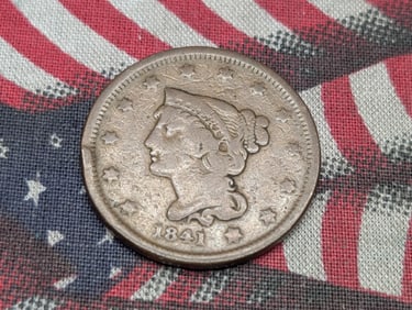 1841 Braided Hair Large Cent - VG