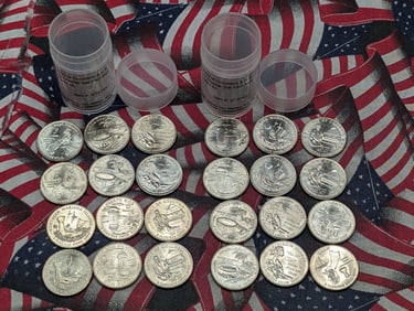 2 Tubes of Uncirculated 2009 District of Columbia & U.S. Territory Quarters - P&D Mint (24 Coins)