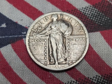 1918 Standing Liberty Silver Quarter - VF