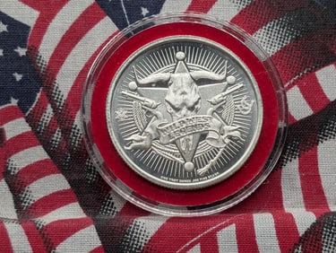 1 Troy Oz. .999 FINE SILVER Wild West Legends - Johnny Ringo Designed Round in Capsule