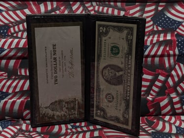 2003 A Series $2.00 Federal Reserve Note in Display Book - UNCIRCULATED