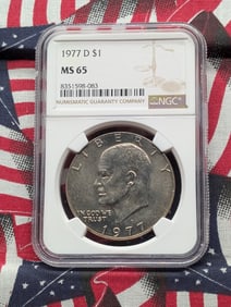 1977-D Eisenhower Dollar - NGC MS65