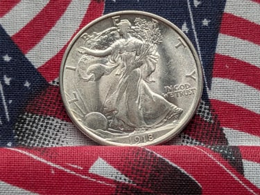 GEM BU - KEY DATE!! - 1918-D Walking Liberty Half Dollar