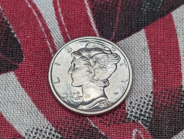 1935 FSB Mercury Silver Dime - BU