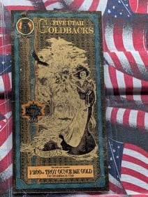 1/200th Troy Oz. 24k PURE GOLD 2021 $5.00 Utah Goldback