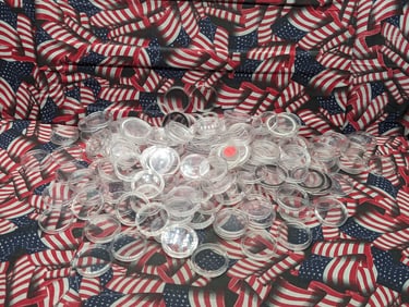 Bag of 130+ Silver Dollar Collector's Coin Capsules - EMPTY