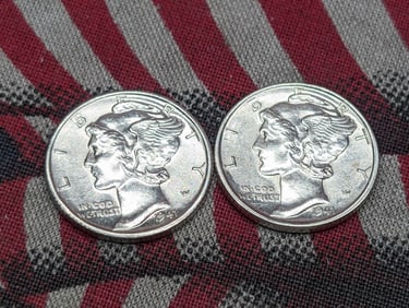 1941-S & 1941 Mercury Silver Dimes - Both BU (2 PCS)