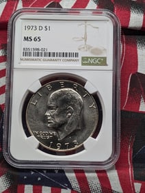 1973-D Eisenhower Dollar - NGC MS65